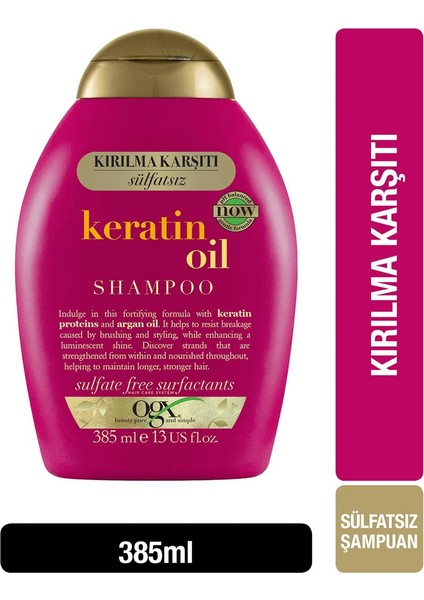 Dolgunlaştırıcı Biotin & Şampuan 385 Ml + Keratin Oil Kırılma Karşıtı Şampuan 385 Ml