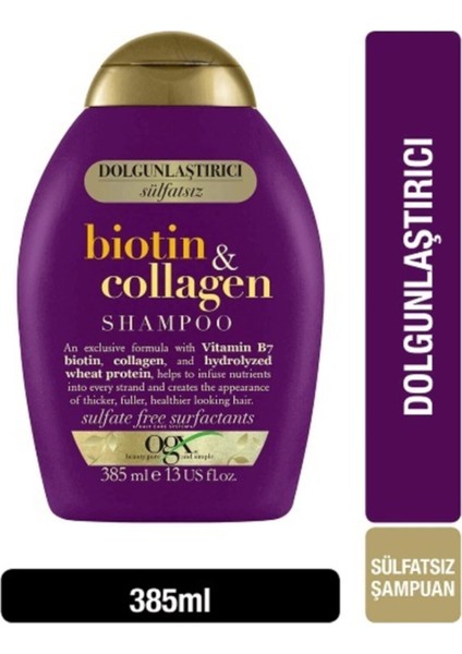 Dolgunlaştırıcı Biotin Ve Şampuan 385 Ml Ogx
