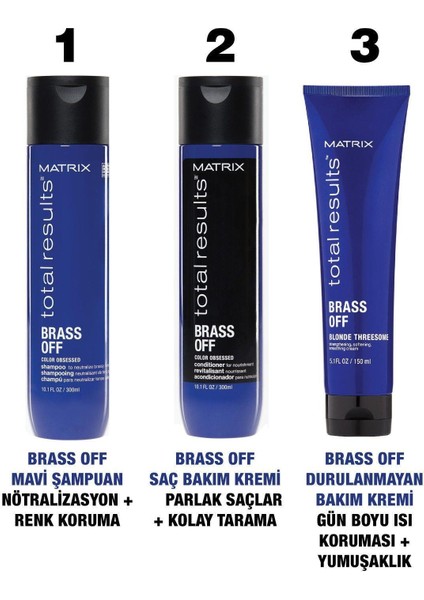 Total Results Brass Off Kumral Saçlar Için Renk Koruyucu Mavi Şampuan 300ml indirimleri