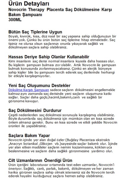 Placenta Şampuan 300 Ml 2 Adet modelleri