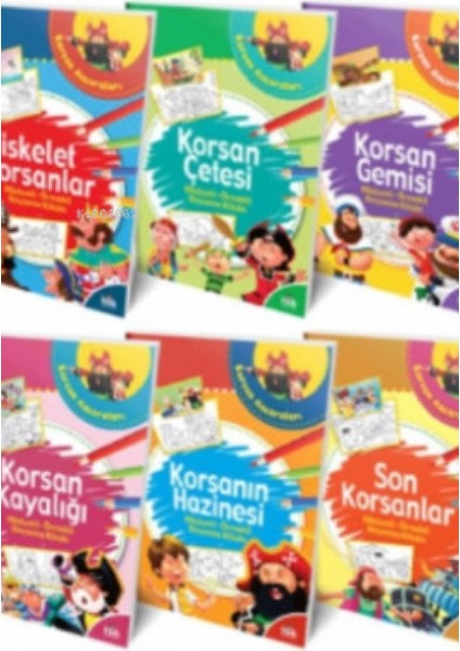 Hikayeli - Örnekli Korsan Maceraları Boyama Kitabı Serisi