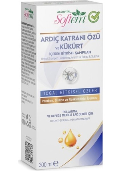 Ardıç Katranı Özü Ve Kükürt Bitkisel Şampuan 300 Ml
