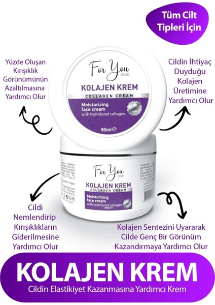 For You Gold   Kolegen Krem & Somon Dna Cilt Bakım Serum