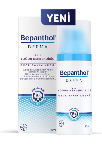Derma Yoğun Nemlendirici Gece Bakım Kremi 50 ml Provitamin B5 Bakım Kompleksi fiyatları