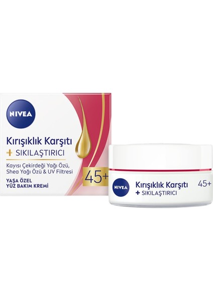 + Krem Yaş 45+ (50ML),YAŞA Özel Yüz Bakım Kremi,güneş Koruma