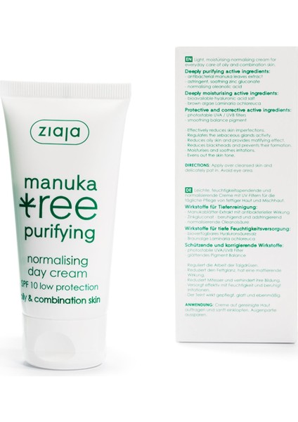 Manuka Ağacı Özlü Normalleştirici Gündüz Kremi SPF10 50ML