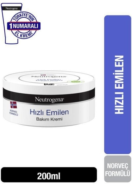 Norveç Formülü Hızlı Emilen Bakım Kremi 200 ml