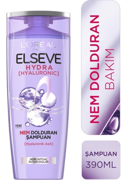 Hydra [Hyaluronic] Nem Dolduran Şampuan 390 Ml 3'Lü Set