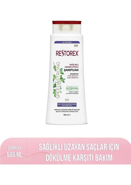 Sağlıklı Uzama Etkili Etkili Şampuan 500ml 5 Adet Restorex Saç Dök 5