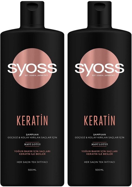 Keratin Mükemmelliği Şampuan 500 Ml 2'Li