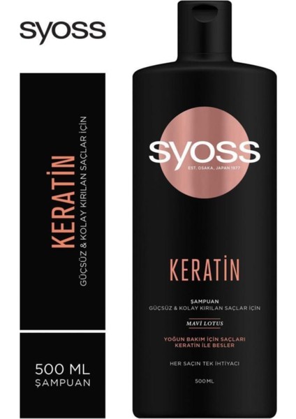 Keratin Mükemmelliği Şampuan 500 Ml 2'Li