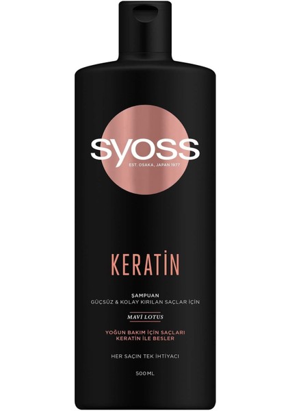 Keratin Mükemmelliği Şampuan 500 Ml 2'Li