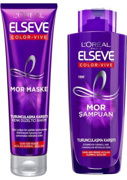 Loreal Color-Vive Silver Mor Şampuan 200 Ml + Maske 150 Ml