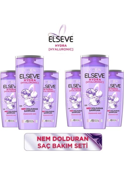 Loreal Şampuan Hydra Hyaluronıc Nem Dolduran Şampuan 390 Ml X 6 Adet