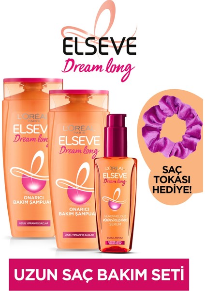 Dream Long Onarıcı Bakım Şampuanı 450 Ml X2 & Dream Long Mükemmel Düz Pürüzsüzleştirici Seru