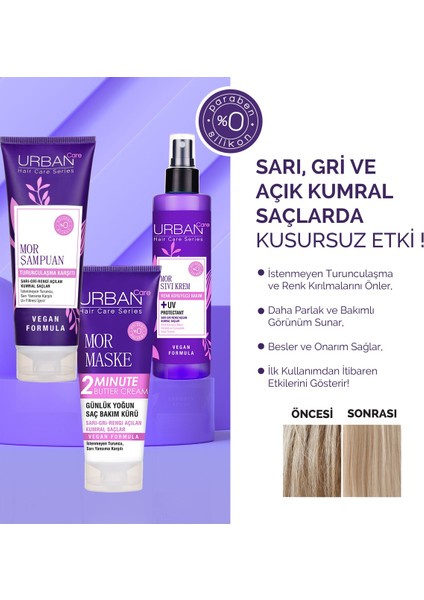 Turunculaşma Karşıtı Mor Saç Bakım Şampuanı 3x250 Ml-Vegan-Uv Koruma