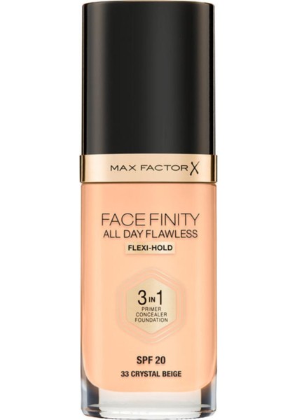 Fondöten - Facefinity All Day Flawless Foundation 33 Crystal Beige 3614225851551