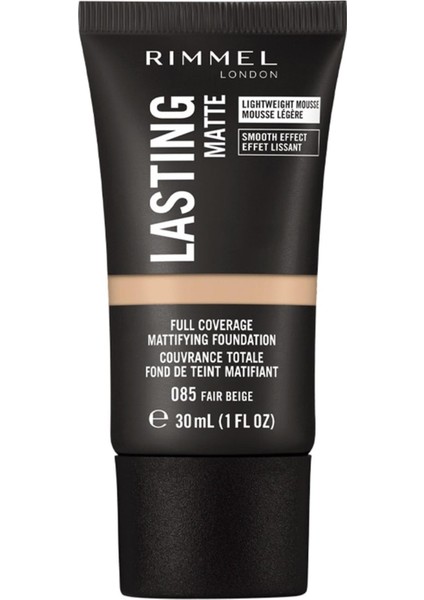 Marka: Rimmel London Lasting Matte Fondöten No: 085 Fair Beige