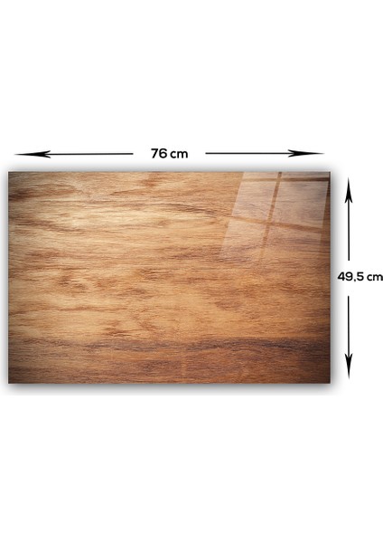 Ahşap Görünümlü | Cam Ocak Arkası Koruyucu | 49,5cm x 76CM modelleri