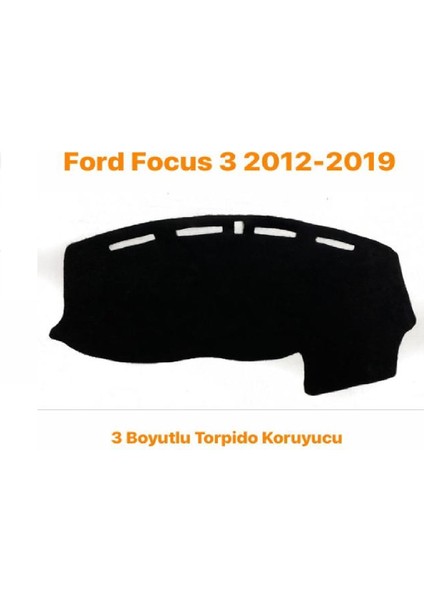 Ford Focus 3 2012-2019 Arası 3 Boyutlu Deri Kapitone Torpido Örtüsü