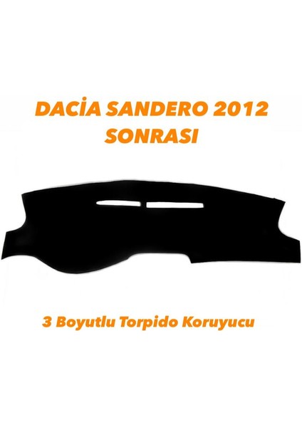 Dacia Sandero 2012 Sonrası 3 Boyutlu Deri Kapitone Torpido Örtüsü