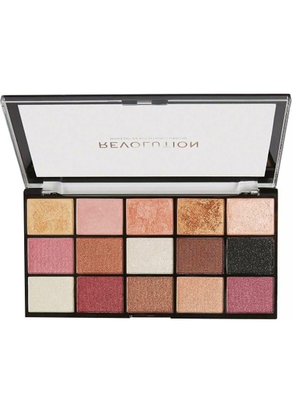 Makeup Revolution Palette Affection Sıcak ve Işıltılı Ton 15'li Far Paleti