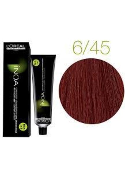 Inoa 6.45 Numara Koyu Kumral Bakır Akaju Saç Boyası 60 Ml (Oksidansız)