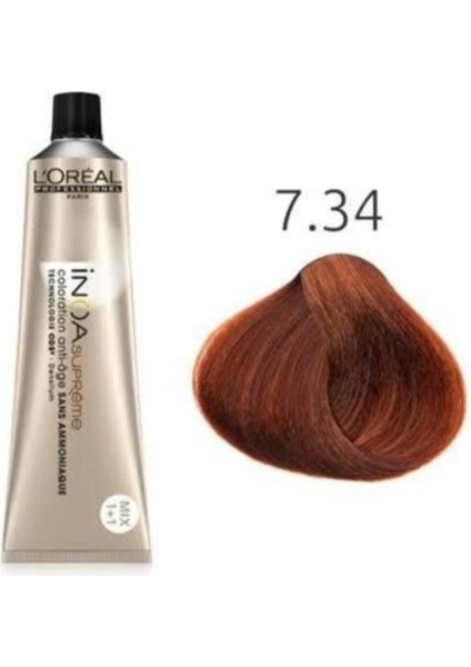 Inoa Supreme 7.34 Kumral Dore Bakır Amonyaksız Saç Boyası 60 Ml
