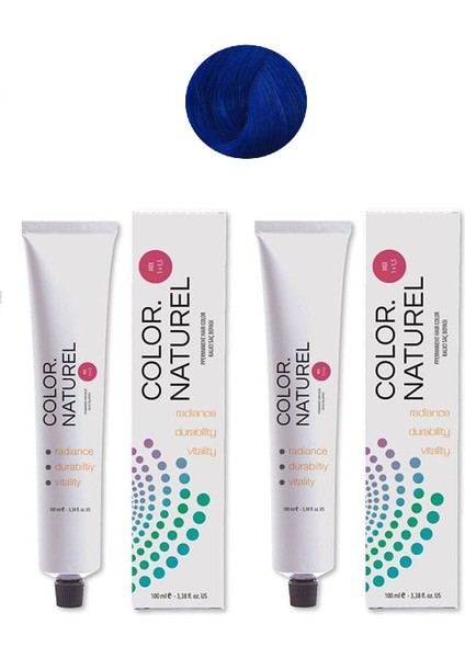 Color Naturel Mavi Saç Boyası 100 Ml - 2 Adet