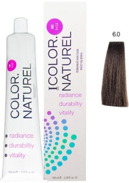 Color Naturel Saç Boyası 6.0 Koyu Kumral 100 Ml