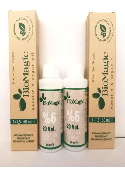 Organik Amonyaksız Saç Boyası 9.00 Sarı 2 Adet Boya 2 Adet 30 Volüm Oksidan