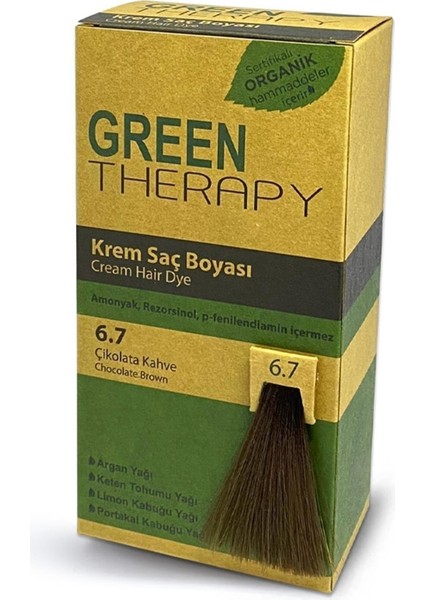 Green Therapy Krem Saç Boyası 6.7 Çikolata Kahve Saç Boyası