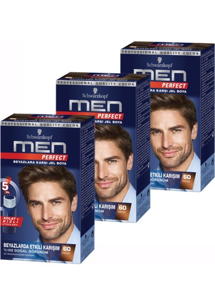 Schwarzkopf Men Perfect 60 Kahve 3 Li