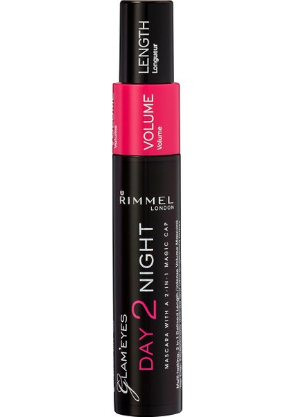 Rimmel London Siyah Maskara - Glam'eyes Day 2 Night Maskara 001 Black 3607342207622