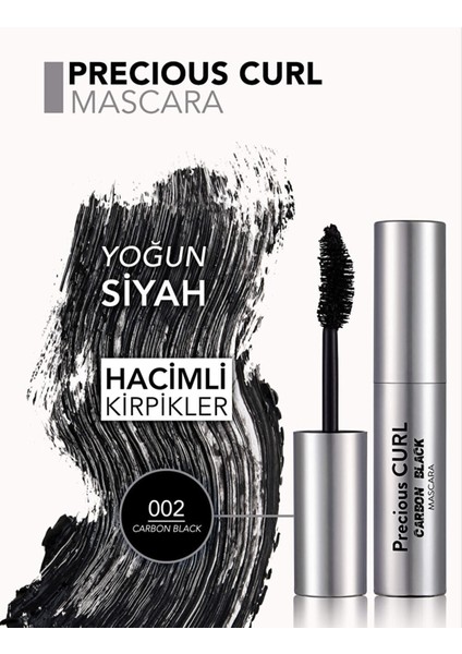 Hacim ve Kıvrım Veren Maskara (Karbon Siyah) - Precious Curl Mascara - 8690604542369 indirimleri