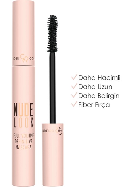 Siyah Maskara - Nude Look Full Volume Definitive Mascara 8691190967482