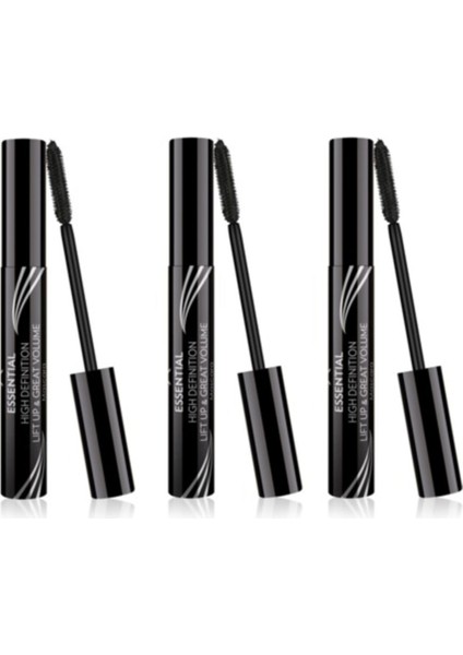 Hacim Etkili Siyah Maskara - Essential High Definition&liftup&great Volume Mascara x 3
