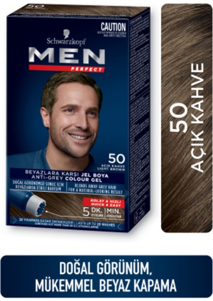 Men Perfect Perfect Erkek No:50 Açık Kahve Saç Boyası