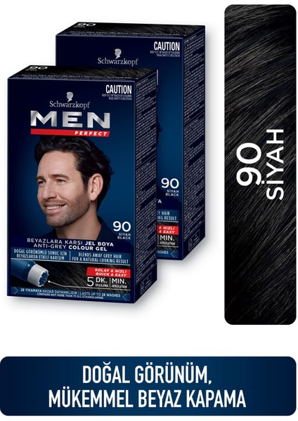 Men Perfect Schwarzkopf Saç Boyası 90 - Siyah X 2 Adet