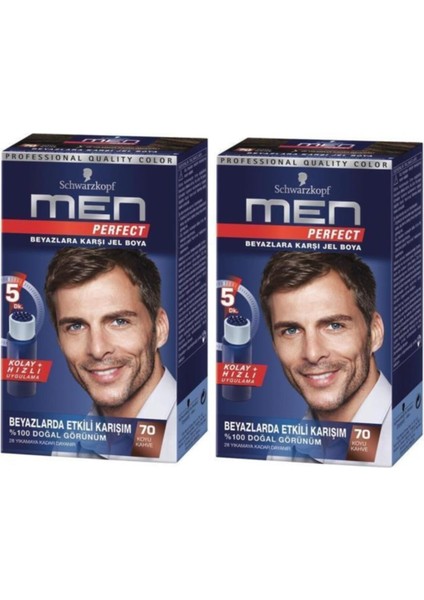 Perfect Erkek Saç Boyası No:70 Koyu Kahve 2 Adet