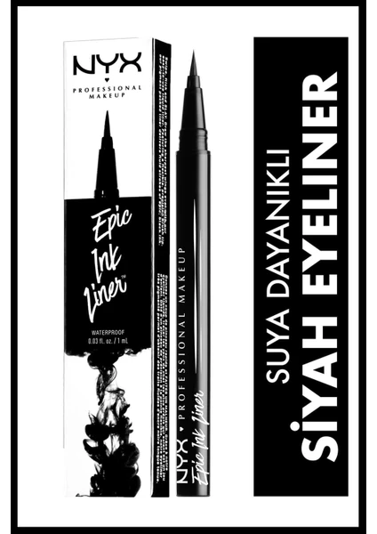 Nyx Professional Makeup Siyah Eyeliner - Epic Ink Liner Black 800897085605