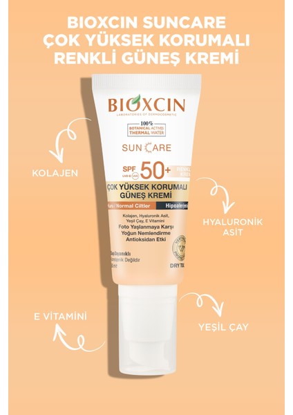 Sun Care Çok Yüksek Korumalı Kuru Ciltler Için Renkli Güneş Kremi Tinted Spf 50+ 50 ml