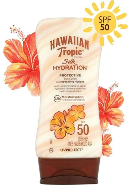 Hawaiian Tropic Hindistan Cevizi, Egzotik Tropikal Çiçekler Içeren Koruyucu ve Nemlendirici Vücut L