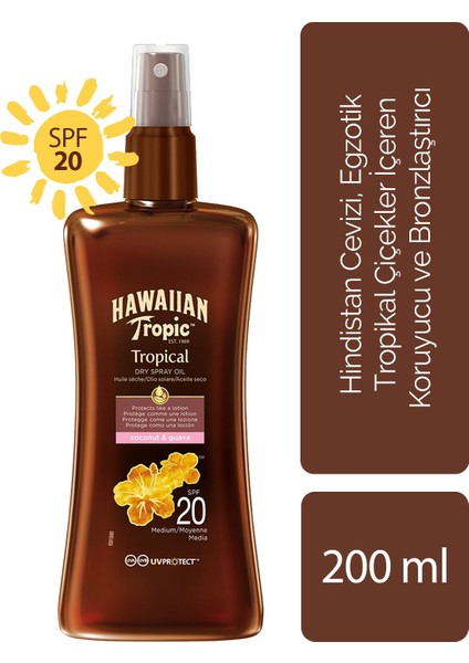 Hawaiian Tropic Protectıve Carrot Oıl SPF20 200ML