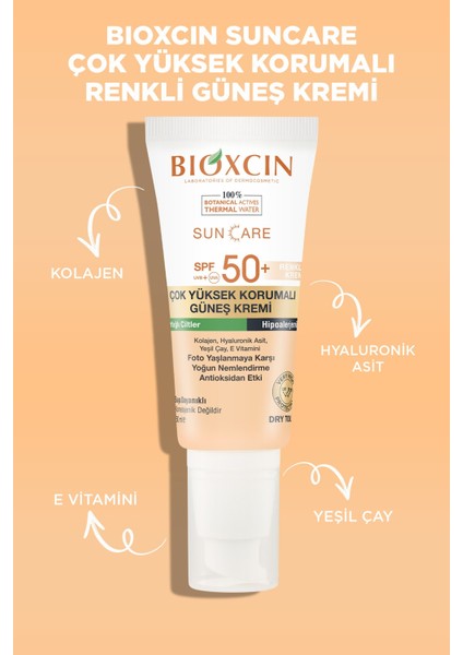 Sun Care Çok Yüksek Korumalı Yağlı Ciltler Için Renkli Güneş Kremi Tinted Spf 50+ 50 ml