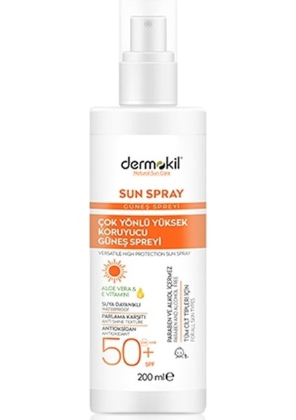 Çok Yönlü Yüksek Koruyucu Güneş Spreyi 50 Spf 200 ml