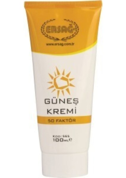 Ersağ 50 Faktör Güneş Kremi 100 ml