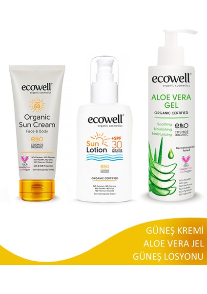 Organik Güneş Bakım Seti 3 Ürün fiyatları