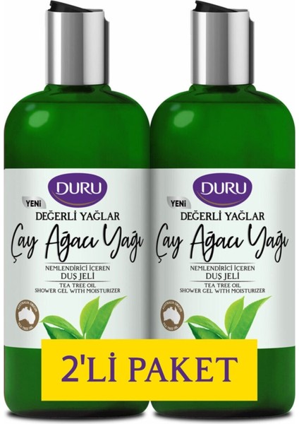 Değerli Yağlar Nemlendiricili Çay Ağacı Yağı Duş Jeli 2X500ML
