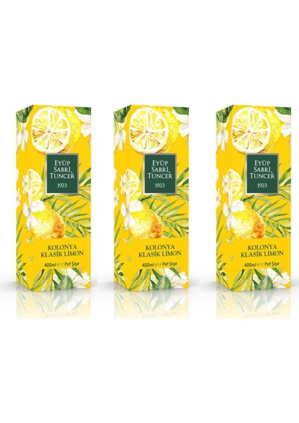 Klasik Limon Kolonyası 400 ml Pet Şişe x 3 Adet